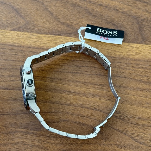 Hugo Boss Allure Chronograph Black Dial Stainless Steel Bracelet Watch | 44mm - Picture 9 of 13